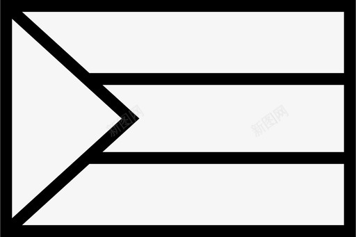 条纹粉色巴哈马国旗世界三角形图标图标