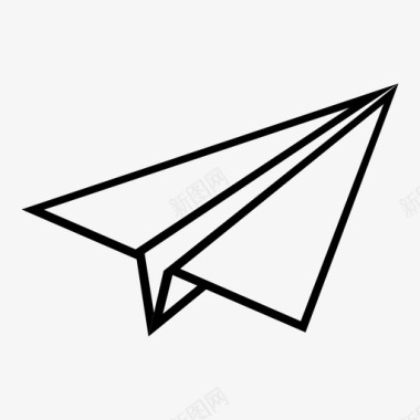 折纸纸飞机折纸折叠图标图标