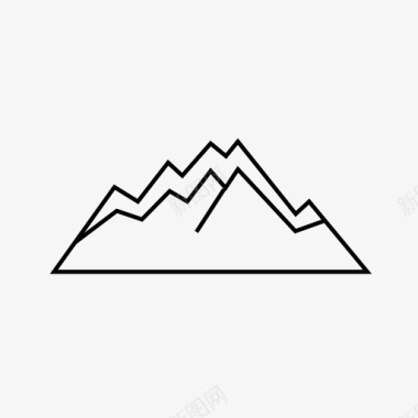 一层构造山地形构造图标图标