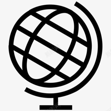 地理地球仪世界地图球体图标图标