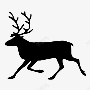 麋鹿png驯鹿动物鹿角图标图标