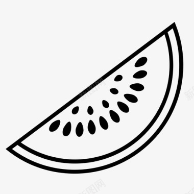 西瓜带籽西瓜西瓜片图标图标