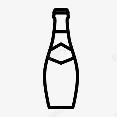 啤酒瓶饮料玻璃杯图标图标