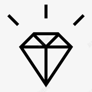 光泽钻石宝石珠宝图标图标