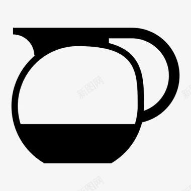 奶油咖啡壶咖啡奶油图标图标