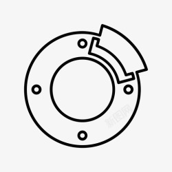 制动系统制动系统制动盘汽车图标高清图片