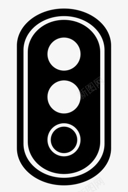 蓝牙通信红绿灯车辆交通信号灯图标图标