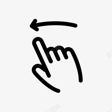 技术向左滑动触摸屏触摸手势图标图标