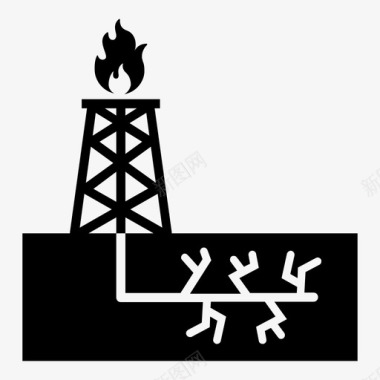 天然药物水力压裂水力天然气图标图标