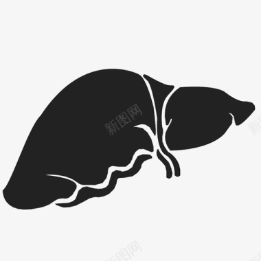 器官肝活的有生命的图标图标