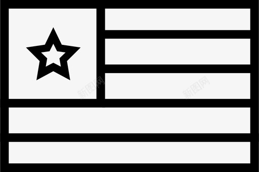 多哥国旗波浪旅游图标图标
