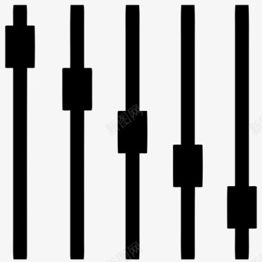 割草机器滑块音频均衡器图标图标