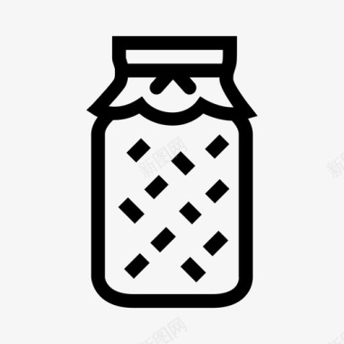 广口瓶食品玻璃罐图标图标