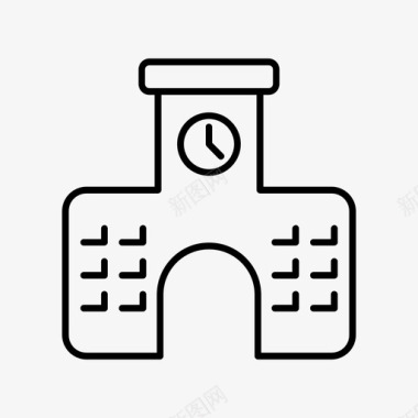 火车站建筑物图标图标