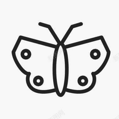 蝴蝶触角虫子图标图标