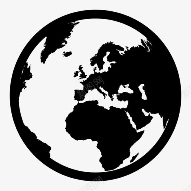 星球背景地球非洲欧亚大陆图标图标