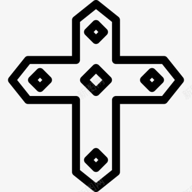 十字架标志十字架基督教圣洁图标图标