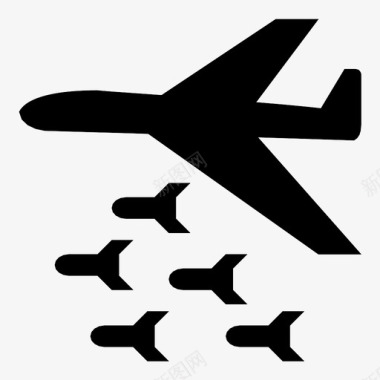轰炸机炸弹战争飞机图标图标