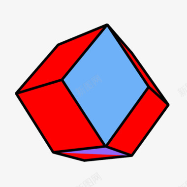 菱形十二面体加泰罗尼亚固体几何图标图标