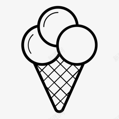冰淇淋筒饮食习惯膳食图标图标
