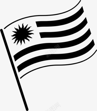 乌拉圭国旗符号南美洲图标图标