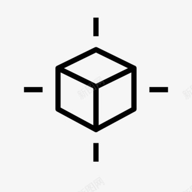 箱式立体式方形图标图标