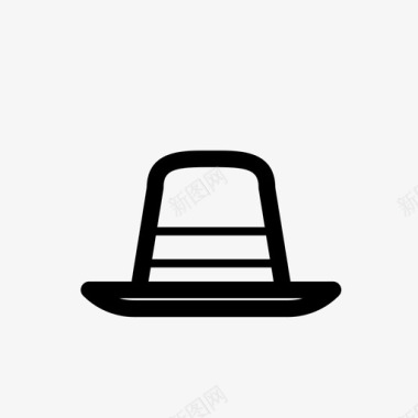 面具清教徒的帽子定居者的帽子朝圣者的帽子图标图标