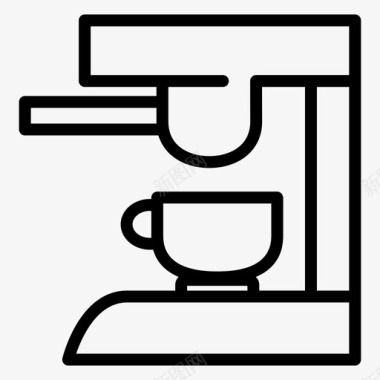 快乐浓缩咖啡机咖啡杯子图标图标