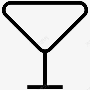 冷饮马提尼杯葡萄酒水饮料图标图标