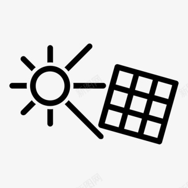 太阳能板太阳能板清洁能源环境图标图标