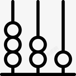古代计算器采购产品算盘计算机计数架图标高清图片