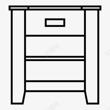 床头柜客厅家具图标图标