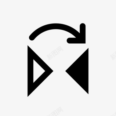 向左旋转翻转反转旋转图标图标