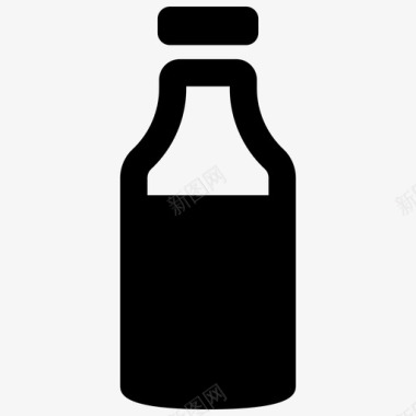 新生儿玻璃奶瓶瓶子饮料牛奶瓶图标图标