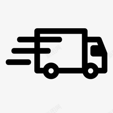 送货卡车送货销售运输图标图标