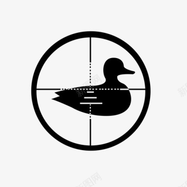 毛绒玩具鸭子猎鸭枪猎人图标图标