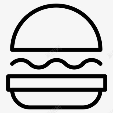 汉堡包混合美味图标图标