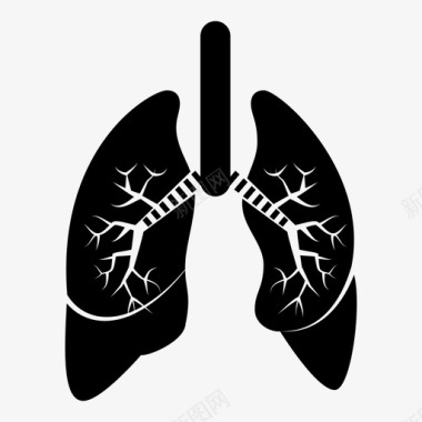 爱心健康生命肺器官医学图标图标