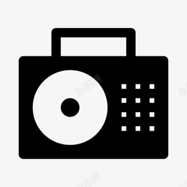 老电影播放机器收音机收音机播放器音乐图标图标