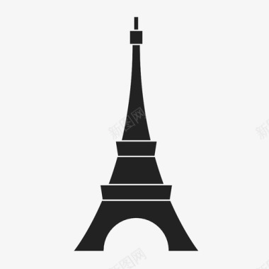 巴黎塔旅游象征图标图标