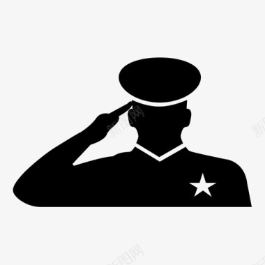 海军标志敬礼老兵军人海军士兵图标图标