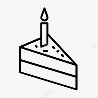 生日蛋糕甜食糖图标图标
