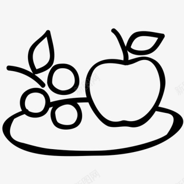 苹果和葡萄图标图标