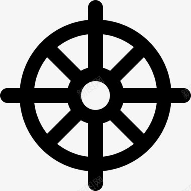 象征佛教摩天轮操舵图标图标