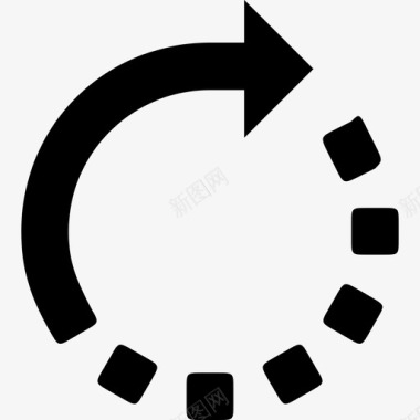 向左旋转顺时针旋转更改圆圈图标图标