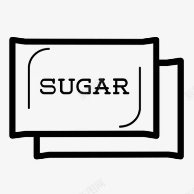 糖包方形咖啡图标图标