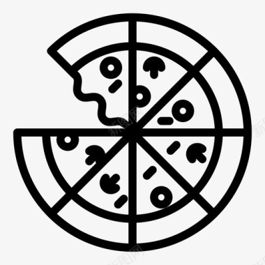 蓝莓披萨免抠素材披萨沙司意大利香肠图标图标