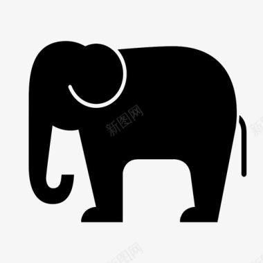 大象大耳朵小飞象图标图标