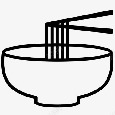 夹筷子面条小吃面条碗图标图标
