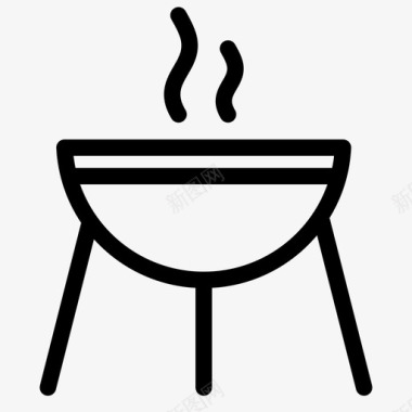 烧烤烤炉放松图标图标